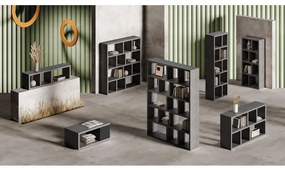 Сива библиотека от декор от бетон 70x159 cm Berlin – TemaHome