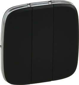 Legrand Лицев панел за троен ключ цвят Черен Valena Allure  - 755038