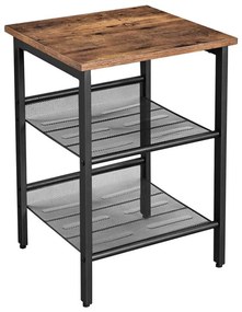 Странична масичка ELDUR кафява/черна