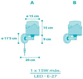 Аплик за стена Ango Balena-Galazio