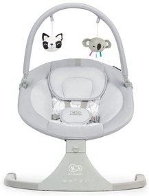 KinderKraft  -  Електрически шезлонг/люлка KinderKraft, 2 в 1, LULI, Сива