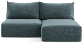 Тюркоазен разтегателен ъглов диван с място за съхранение (десен ъгъл) Kalena – Makamii