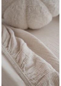 Бежов еластичен муселинов детски чаршаф 60x120 cm Burumcuk – Mijolnir