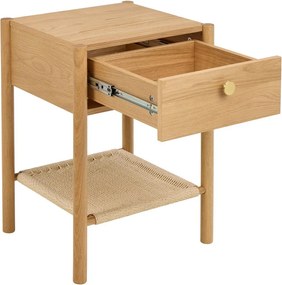 Нощно шкафче от декор от дъб в светло естествен цвят Monfort – Actona