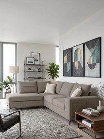 Ъглов диван Hannah-Сиво специално-Ляво