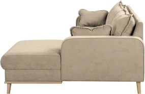 Бежов ъглов диван (десен ъгъл) Beata - Ropez