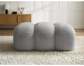 Светлосива табуретка от прежда с примки от букле Hippolyte – Bobochic Paris