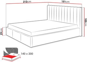 Тапицирано легло Cosmos-Mple-140 x 200