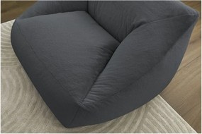 Тъмносив пуф от изкуствен косъм Lilibet – Bobochic Paris