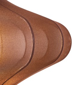 Japandi висяща лампа кафява с текстилен абажур 50 см - Plu