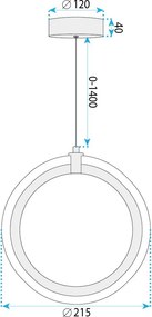 LED висящ плафон LHJ126-W Хром