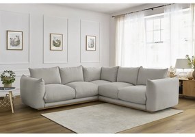 Светлосив ъглов диван Ernest – Bobochic Paris