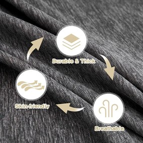 Тъмносиво двуместно покривало за диван Talo – Filumi