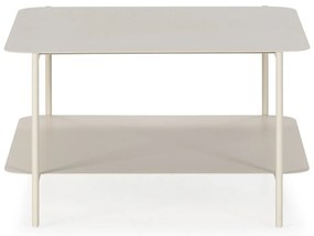 Кремава метална масичка за кафе 70x73 cm Beatrix – MOME