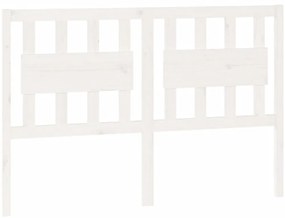 818571 vidaXL Горна табла за легло, бяла, 145,5x4x100 см, бор масив