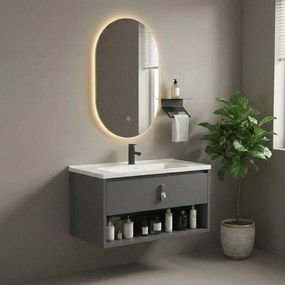 Комплект мебели за баня с мивка Toledo 80cm Grey