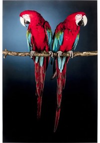 Арт.53086 Картина Glass Twin Parrot 80x120cm