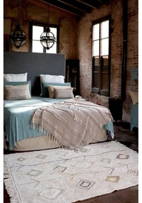 Бежов ръчно изработен памучен килим подходящ за пране 140x200 cm Kaarol Earth – Lorena Canals