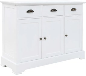 245754 vidaXL Бюфет с 3 врати, МДФ и борова дървесина, 105x35x77,5 см