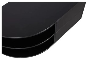 Черна модулна телевизионна масичка от борова дървесина 78x40 cm Finca - WOOOD