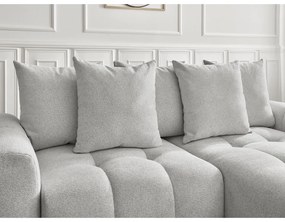 Светлосив шенилов сгъваем/с място за съхранение ъглов диван (десен ъгъл) Roxelane – Bobochic Paris