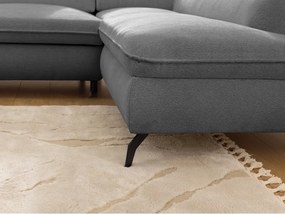 Сив шенилов ъглов диван (десен ъгъл L форма) Marbeya – Ropez