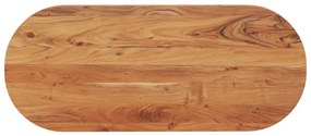 370094 vidaXL Плот за маса, 100x40x3,8 см, овален, масивна акация