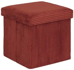 Пуф със съхранение atmosphera Arum, Рипсено кадифе, Сгъваем, 38x38 cm - Амбър