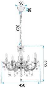 ЛАМПА EBT004-5CP TRANSPARENT