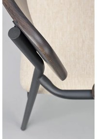 Трапезни столове в кремаво и тъмнокафяво в комплект от 2 бр. Maymont – Rowico