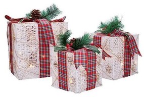 Solight 1V291 - Комплект 3x LED Коледен подарък 48xLED/3,6W/230V IP44 топло бяло