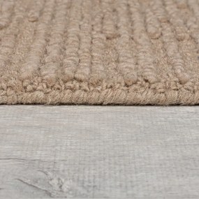 Бежов ръчно изработен вълнен килим 120x170 cm Harris Boucle – Flair Rugs