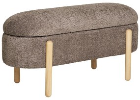 Кафява пейка от прежда с примки от букле Branca – House Nordic