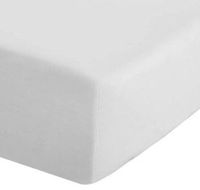 Бял еластичен чаршаф от перкал 135x190 cm Easy Iron Percale – Catherine Lansfield