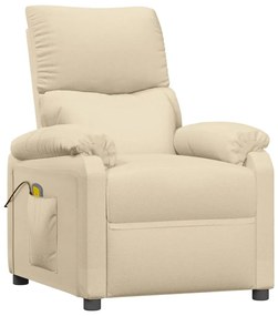 322455 vidaXL Масажен стол, кремав, текстил