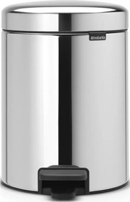 Разопакован: Кош за боклук с педал Brabantia NewIcon 649010, 5 л, Леко затваряне, Противоплъзгаща основа, Инокс