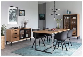 Трапезен стол в черно и сиво Moon - Interstil