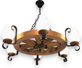 Brilagi - Полилей на верига ROATA 6xE14/40W/230V Ø 70 см бук