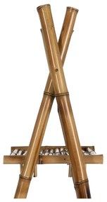 Бамбуков стелаж в естествен цвят 78x165x40 cm Manali – Ixia