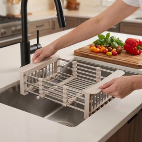 Virtuvinės plautuvės priedų rinkinys 3 dalių REA Beige