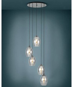 Eglo 39567 - Пендел ESTANYS 5xE27/60W/230V опушен