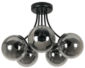 Плафон РИО, черен/сив, 5xE27