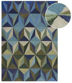 Син вълнен килим 160x230 cm Reverie – Flair Rugs