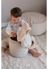 Кремава текстилна детска кошница за играчки ø 25x30 cm Rita the Rabbit – Lorena Canals