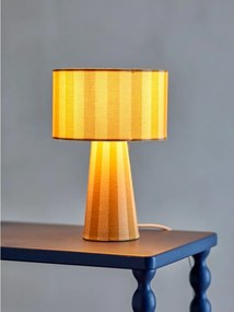 Жълта текстилна настолна лампа с текстилен абажур (височина 30 cm) Emmie – Bloomingville