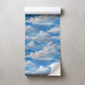Самозалепващ фототапет – Пухкави бели облаци на синьо