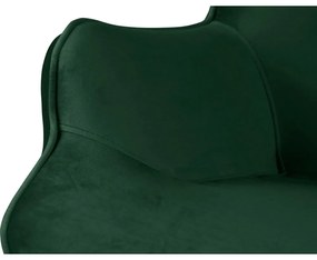 Тъмнозелен кадифен фотьойл с табуретка Niko – Ropez