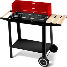 Градинска скара с колела и рафтове 87 x 35 x 80 cm