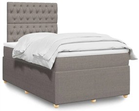 3294334 vidaXL Боксспринг легло с матрак, таупе, 120x200 см, плат