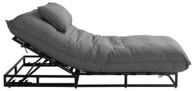 Тъмносив градински шезлонг метален/подплатен Emma – Hartman